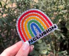 Load image into Gallery viewer, Inclusion Sticker-Glitter rainbow